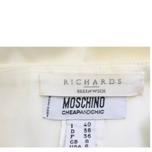 MOSCHINO CHEAP & CHIC Ivory Cotton Skirt Size 6 US/ 40 IT - Picture 4 of 4